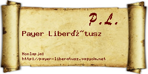Payer Liberátusz névjegykártya